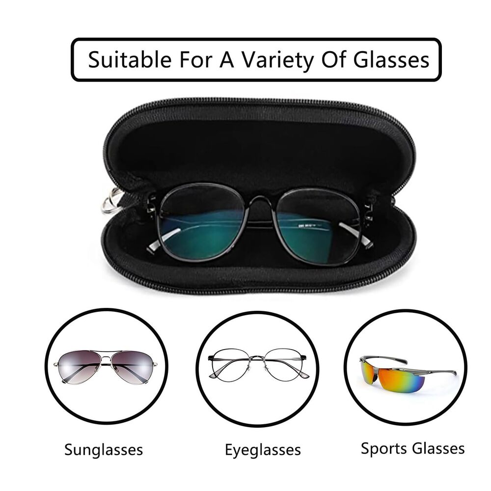 7329 Soft Sunglass Case Travel Reading Eyeglass Case Slim Glass Bag - Picture 4 of 6
